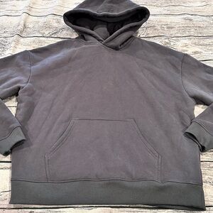 Comfrt Basic Crop Hoodie in Steel Grey Unisex Size Medium